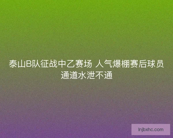 泰山B队征战中乙赛场 人气爆棚赛后球员通道水泄不通