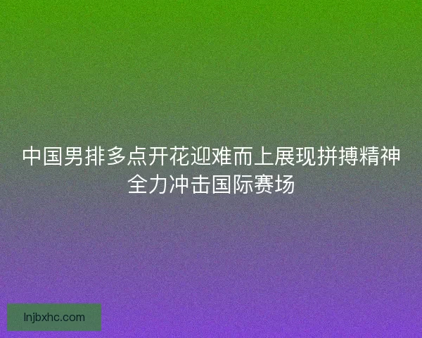 中国男排多点开花迎难而上展现拼搏精神全力冲击国际赛场